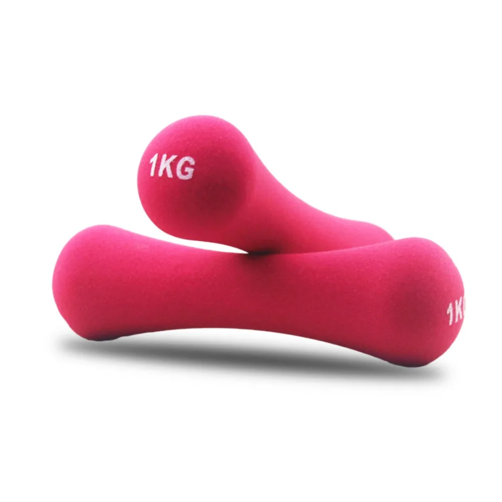 الدمبل النساء 1 كجم أجهزة لياقة بدنية الأوزان Handweights التخسيس الجسم بناء البكم جرس ممارسة دومبل] 1 قطعة