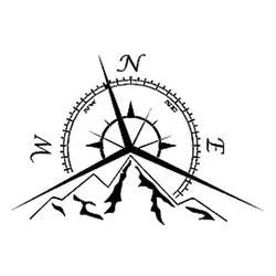 13,7 см * 9,4 см nswe Модные горный компас Наклейка Роза Морской Компас перейдите автомобиля Стикеры S6-3534