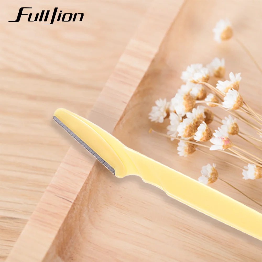 Fulljion 3 шт./компл. Для женщин Бритва для бровей лица для ухода за волосами для бровей Триммер для бровей с подсветкой для макияжа Ножи Уход за лицом для удаления волос