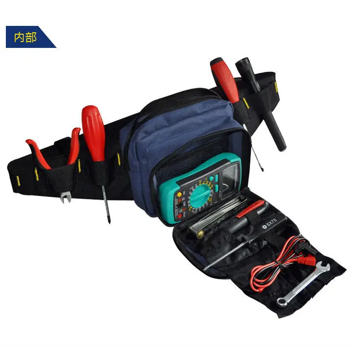 

2014 Cheap Waist Canvas Tool Bag w/belt for electrician Small Tool Equipment Case Organizer waterproof without tools