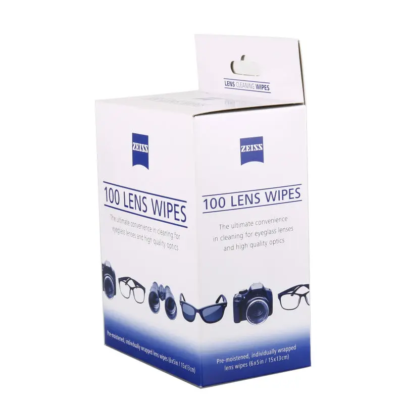 optics Zeiss 100 pcs pre moistened individually wrapped lense lcd clean