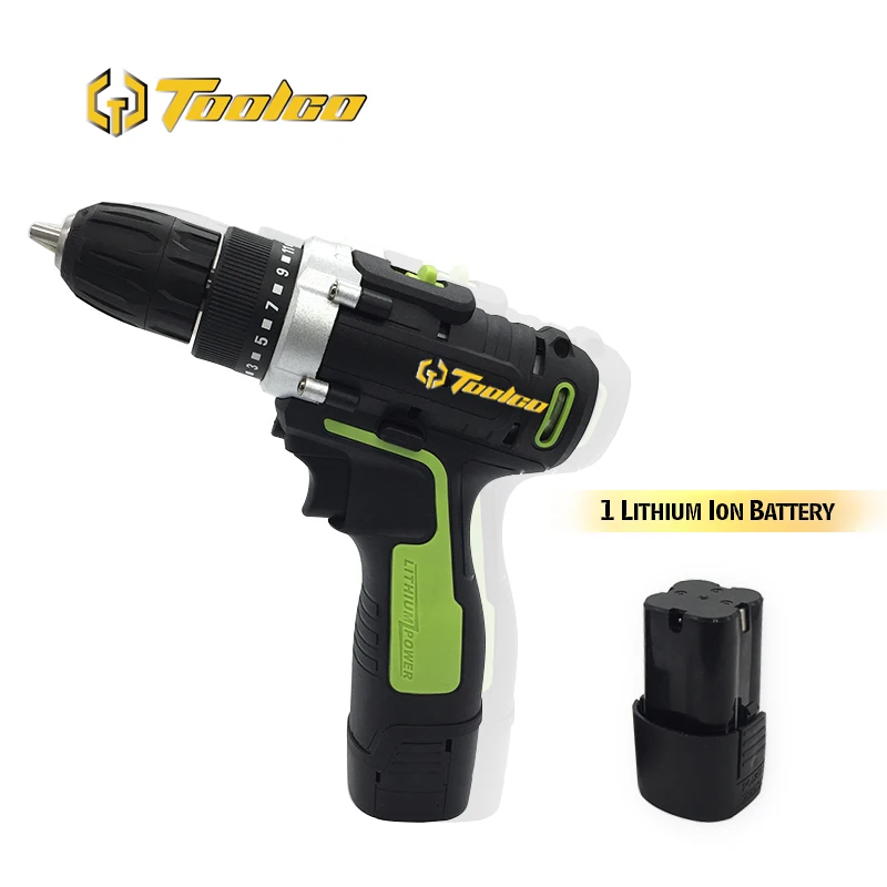 

Toolgo Electric Cordless Drill Screwdriver 20N.m Mini Wireless Power Driver DC Lithium-Ion Battery 10mm 2-Speed Electric Drill