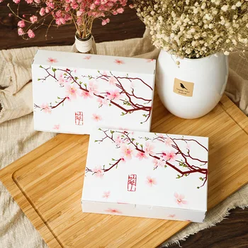 

20.7*14*5cm flower Cake Boxes gift food boxes disposable food containers,wedding favour cake boxes100pcs/lot Free shipping