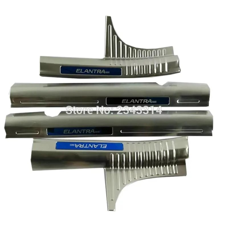 

For Hyundai Elantra 2017 2018 2019 Stainless Scuff Plate Door Sill Protector Trim Kick Guard Pedal Step Cover Car Accessories