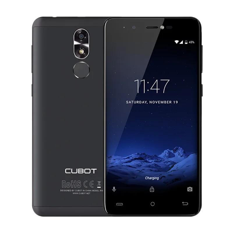 Cubot R9 мобильный телефон Android 7,0 Dual SIM карты 5," Дисплей смартфон MT6580 Quad-Core 2 Гб+16 Гб 13.0MP Камера 2600 мАч Батарея - Цвет: Black