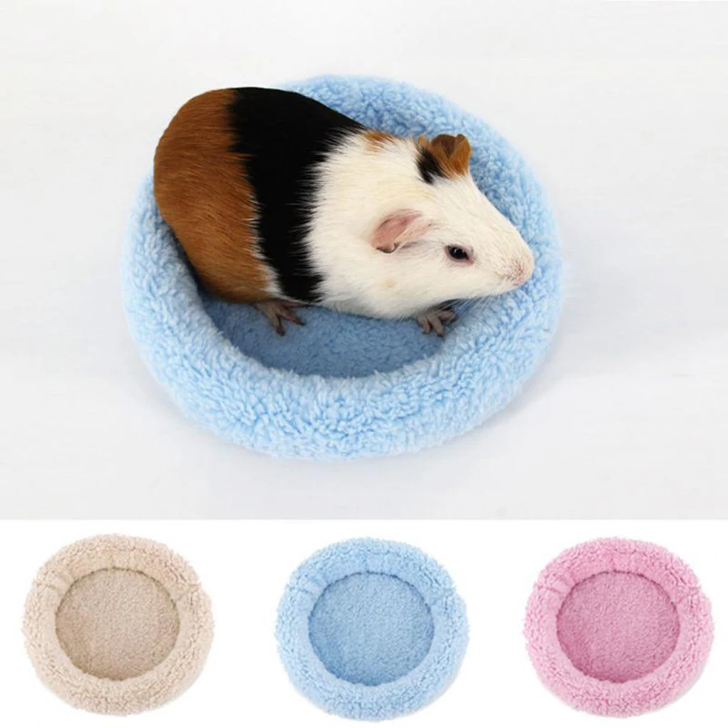 PetsOla New Guinea Pig Pet Winter Small Animal Mat Hamster Hedgehog Sleeping Pad Cream