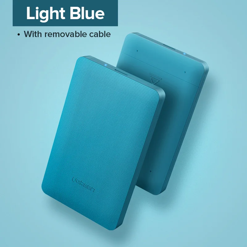 Light Blue Ugreen 2,5 HDD чехол SATA к USB 3,0 адаптер внешний жесткий диск Корпус для SSD диск коробка-чехол на HDD HD 2,5 SSD чехол SATA к USB - Цвет: Light Blue