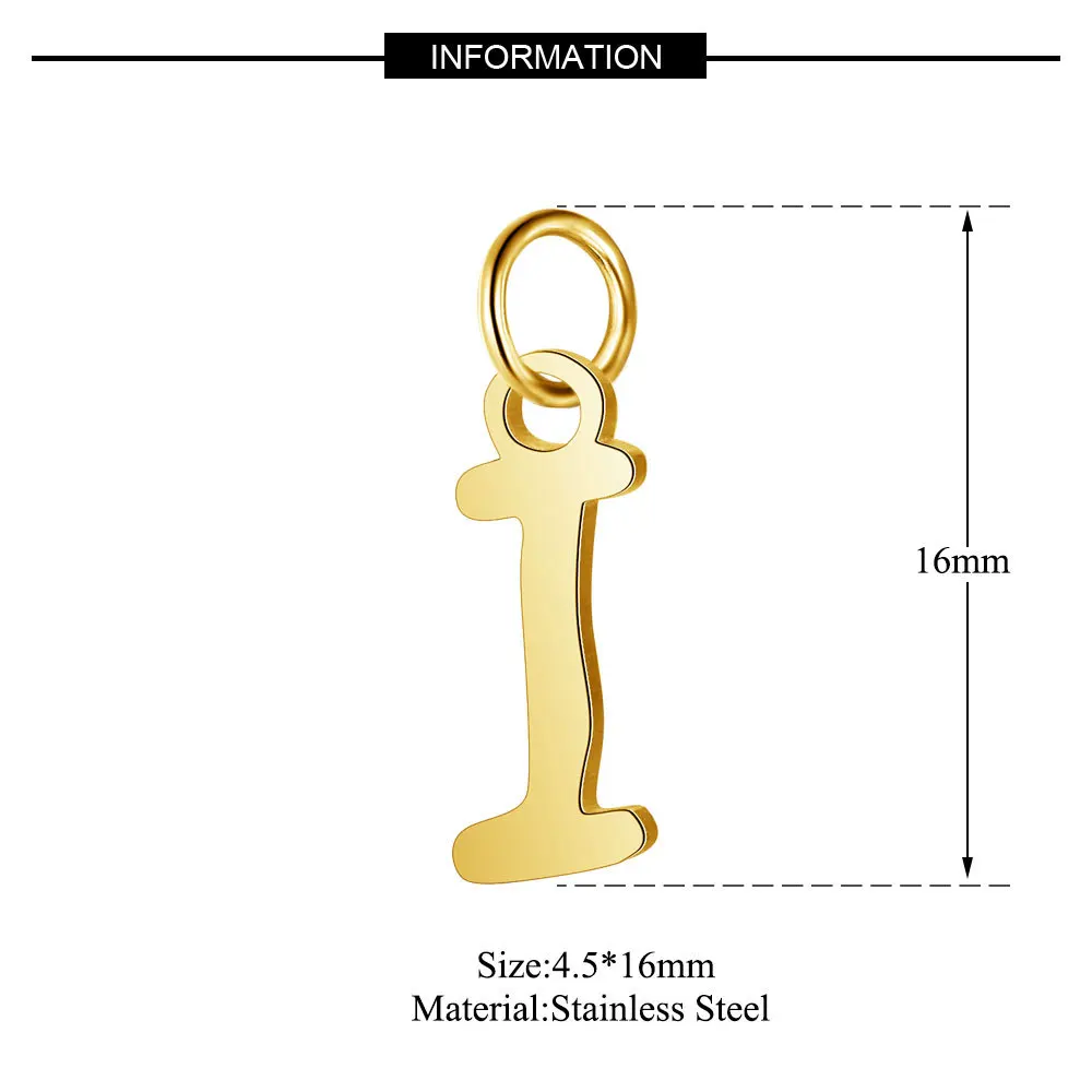 5 шт анти-коррозия Нержавеющая сталь ожерелье с надписью Золотой первоначальный Цепочки и ожерелья Маленькая подвеска ручной работы аксессуары для изготовления украшений своими руками - Окраска металла: I