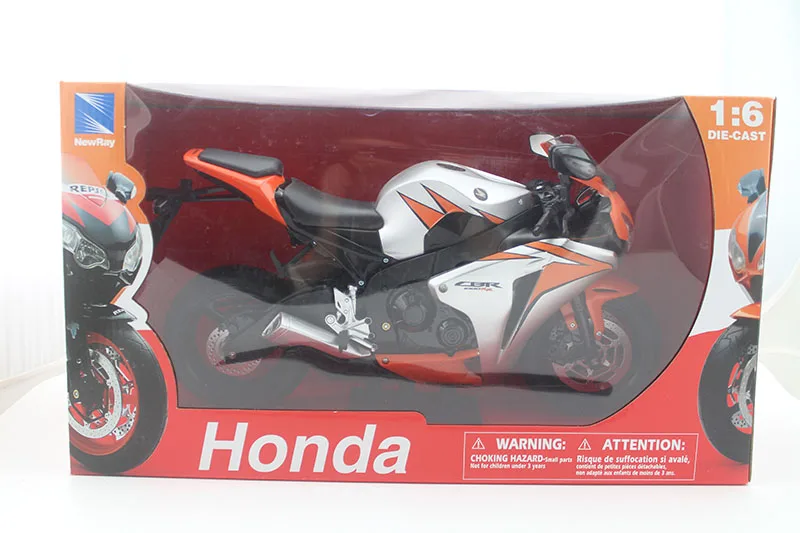 NEWRAY 1/6 модель мотоцикла HONDA CBR 1000 RR Литые металлические модели игрушек для