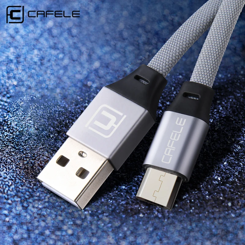 CAFELE Cable Micro USB Cable de carga USB para Xiaomi Samsung Huawei Android teléfonos Durable Data Sync 5 V 2.1A 30 /120/180 cm