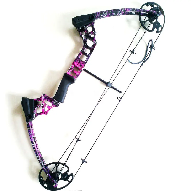 Purple Camo Dream Aluminum Alloy Compound Bow With 20 70 lbs Draw