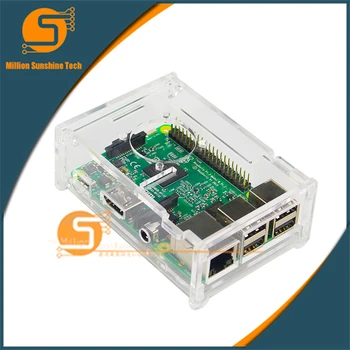 Cena Raspberry PI 3 Model B Przezroczysta Akrylowa Skrzynka Obudowa Obudowa Dla Raspberry PI 2 Model B I Model B + Bezpłatna Wysyłka