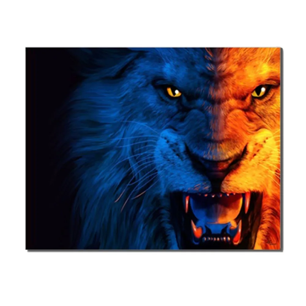 

Laeacco Angry Lion King Movie Abstract Decoration Canvas Oil Painting For Bedroom Living Room Home Wall Decor Artwork No Frame