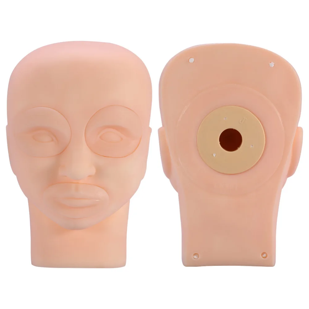 

CAMMITEVER 3D Permanent Makeup Eyebrow Lip Tattoo Practice Skin Mannequin Head with 2pcs Eyes + 1pc Lip