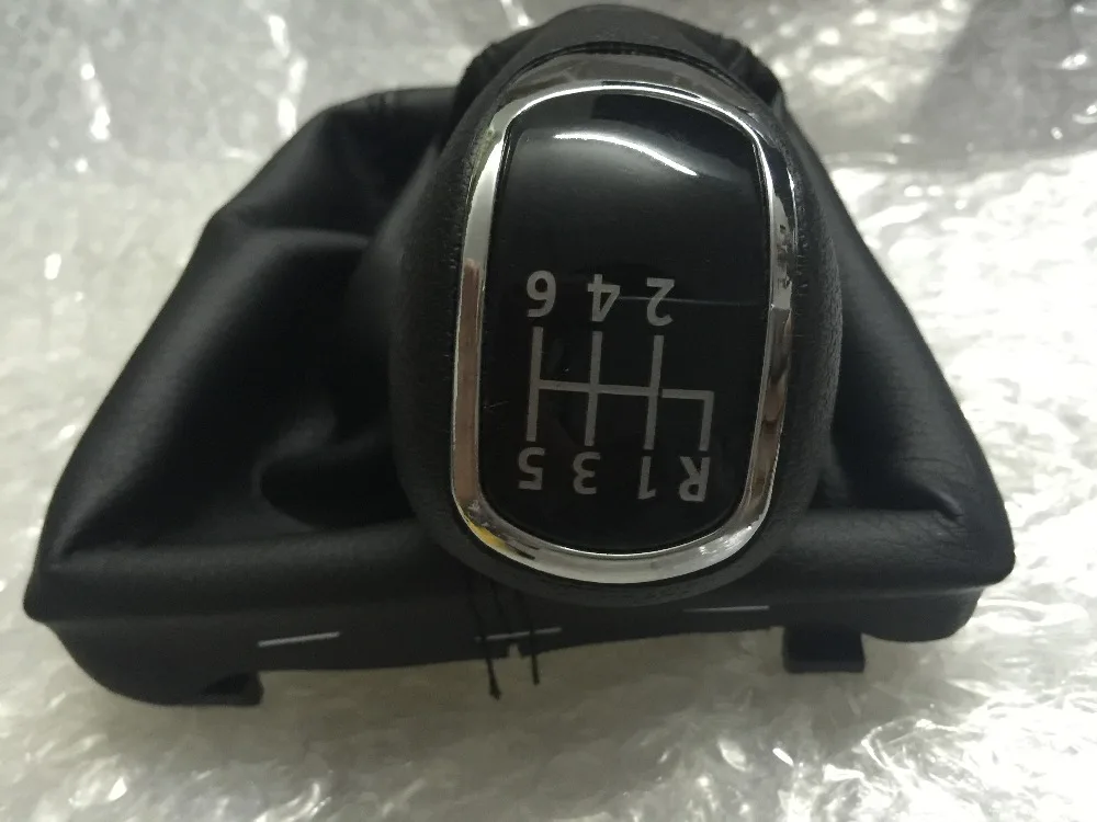 Для SKODA OCTAVIA III II 09-12 для SKODA Superb II 08-12 09-12 MK2 II 2 6-Скорость автомобиль ручной Шестерни рукоятка рычага переключения передач с кожаные ботинки