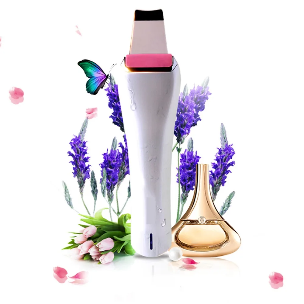

ultrasonic Facial Peeling Cleaner skin scrubber Blackhead Remover rechargeable face clean with EMS function