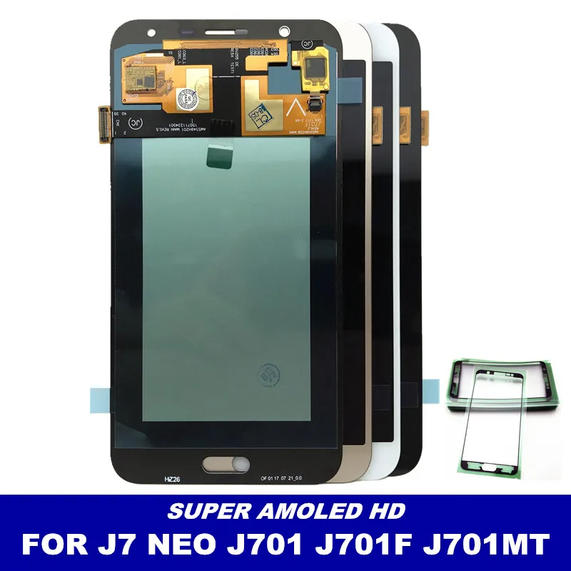 Замена сенсора ЖК-дисплей s для samsung Galaxy J7 neo J701 J701F J701M J701MT AMOLED телефон ЖК-экран дисплей с сенсорным дигитайзером