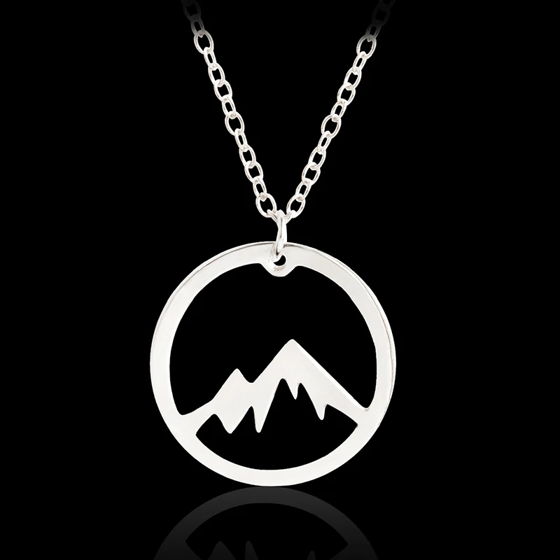 Mountain necklace pendant necklace Mountain range charm Mountains are