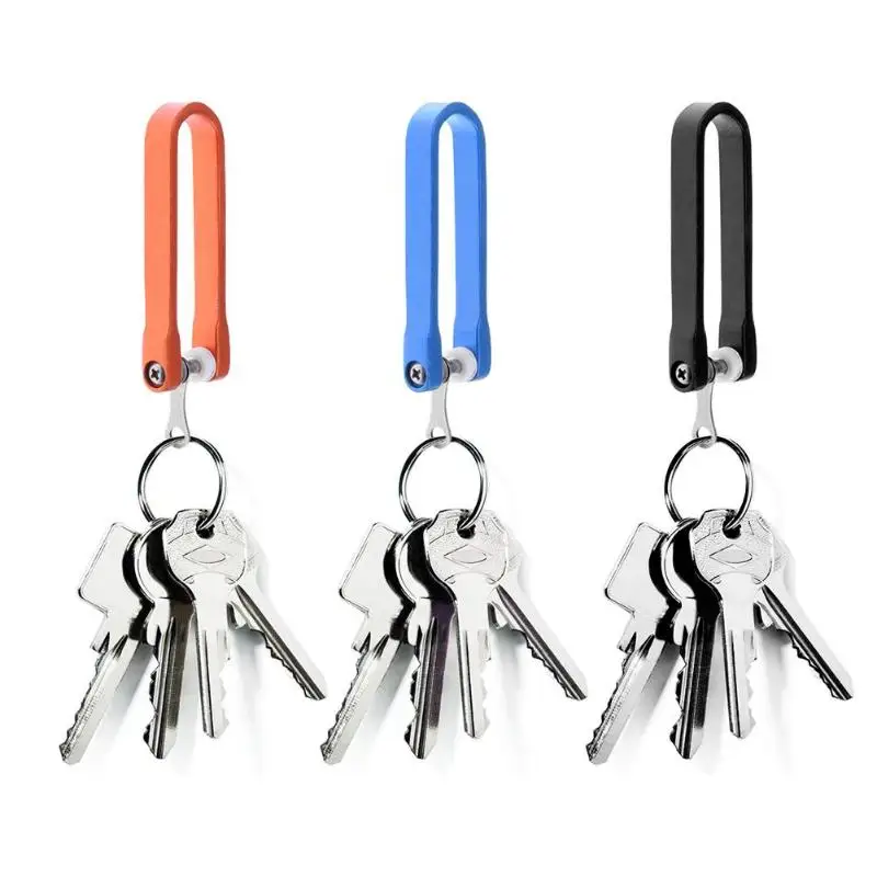 

Outdoor Portable Mini Tool U Style Key Clip Keychain Smart Key Holder Aluminum Folder Pocket Key Holder Clip Organizer