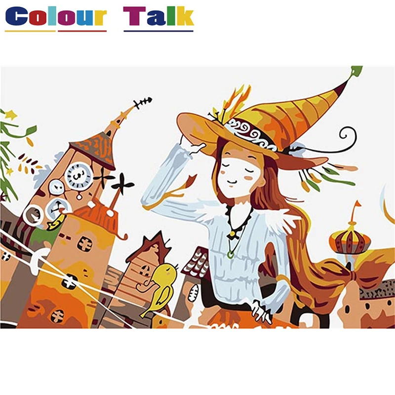 DIY Oil Painting By Numbers for Kids Children Wall Decor Coloring By ...