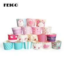 FEIGO 50 шт./лот одноразовые бумажные стаканчики Свадебный Праздничный торт украшения для маффинов кексов инструменты торт ко дню рождения Мини бумажные формы для выпечки F180
