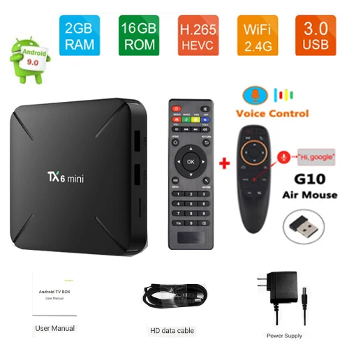 Мини ТВ приставка Tanix TX6 на ОС android 9 Allwinner H6 2 Гб 16 4 ГГц WiFi Поддержка 4K H.264 Смарт