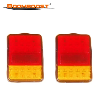 

Red Amber Waterproof Accessories 12V 30 LED Taillights Rear Tail Light For Trailer Truck Boat Warning 2PCS Car Styling