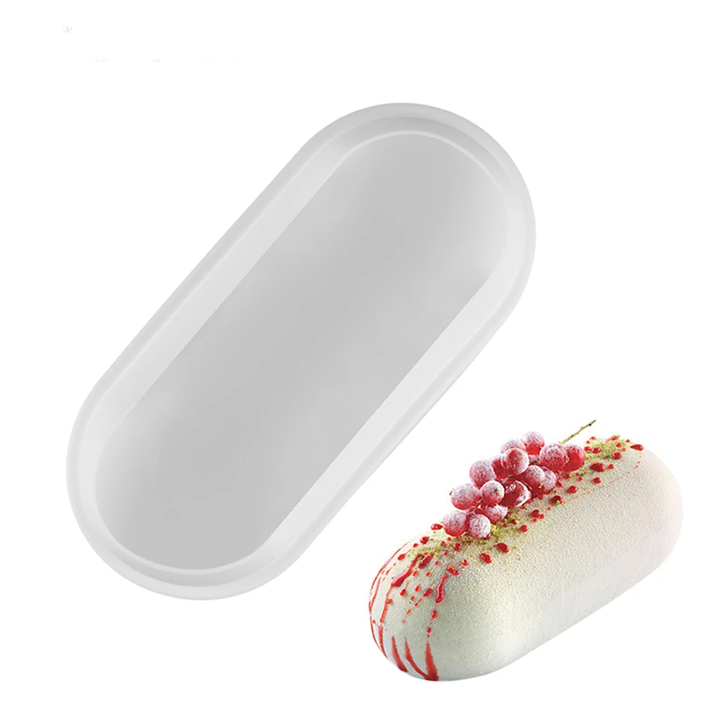 Oval Shape Mousse Cake Mold Kitchen Bakeware Supplies Silicone Baking