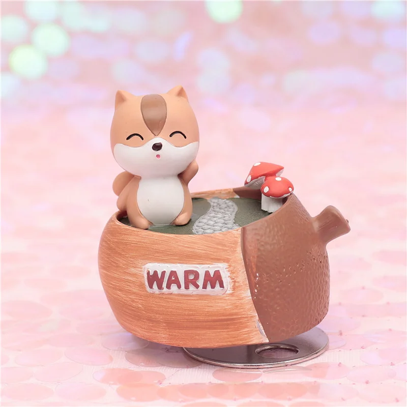 

Cute Squirrel Home Decor Figurines Super Large Piggy Bank Crafts Resin Animal Cartoon Music Box Miniatures