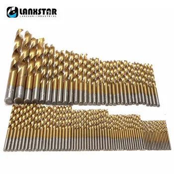 

99Pcs Titanium Coated Drill Bit HSS High Speed Steel 1.5-10mm Twist Drill Set High Quality Titanium Alloy Woodworking Tools