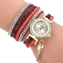 Часы Для женщин Популярные кварцевые часы стильный роскошный браслет Креативные часы Для женщин Для мужчин кварц-часы драгоценный цветок