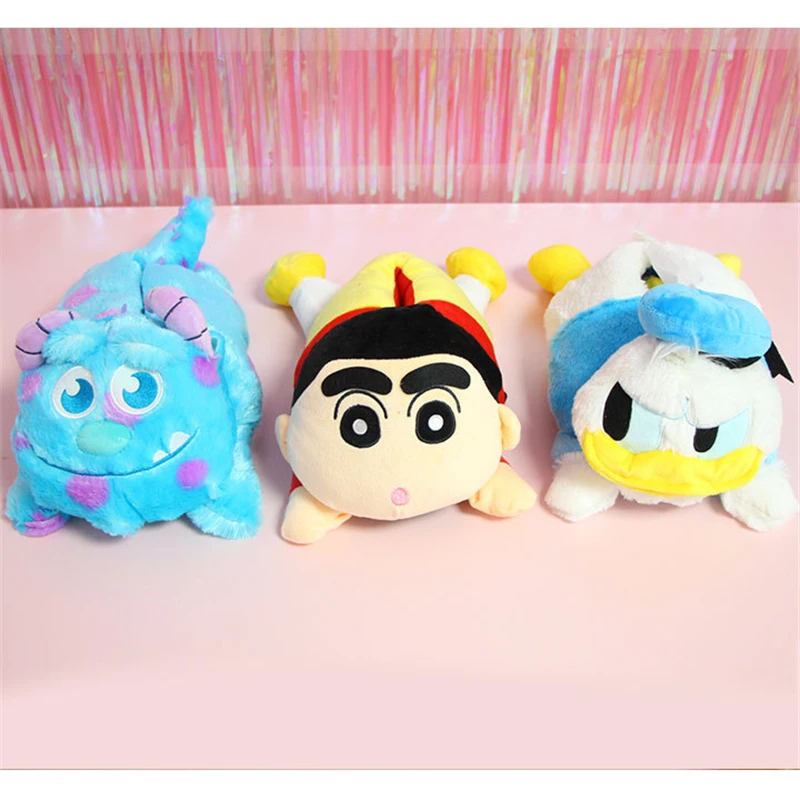 

30 cm high popularity high quality Donald Duck Crayon Shinchan Monsters Dual-use Practical Soft Cute plush doll