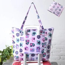 Портативная легкая складная сумка для покупок на молнии Водонепроницаемая Экологичная сумка на одно плечо набор дорожных чехлов на колесиках большая сумка для покупок