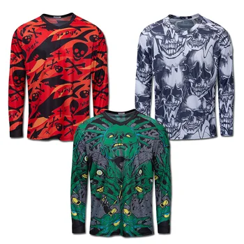 

Funny cycling jerseys long sleeve mtb downhill jersey Cartoon motocross jersey Pro bike clothing dh bicycle jersey skinsuit men