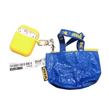 Luxury Shopping Bag Coin Purse Storage wallet Earphone Case For Apple Airpods Bluetooth Earphoone Bag Protective Cover Anti-lost