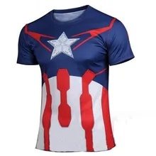 2016 brand new captain America short sleeve T-shirt Fashion men’s short-sleeved summer news t-shirts wholesale and retail
