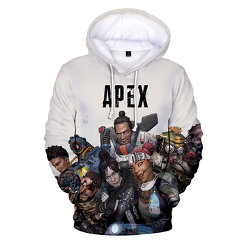 

2019 Hot Apex Hoodie Sweatshirts Men/Women Fall Winter Warm Fashion pullover 3D Print Apex Legends Hoodies White Tops