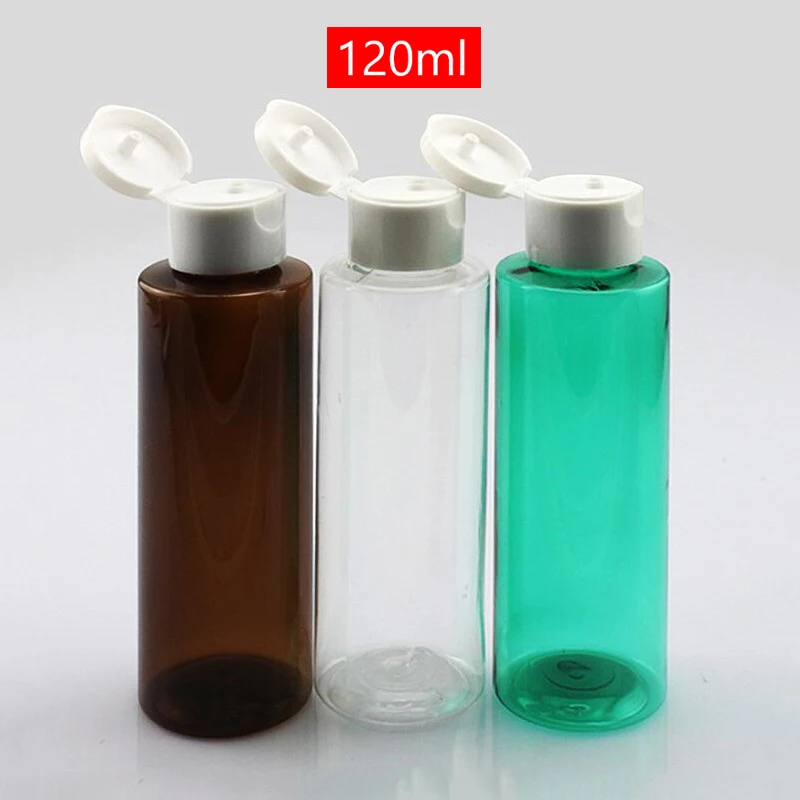 30pcs/lot White/Clear Flip Cap Bottle Makeup Toner Body Lotion Cosmetic