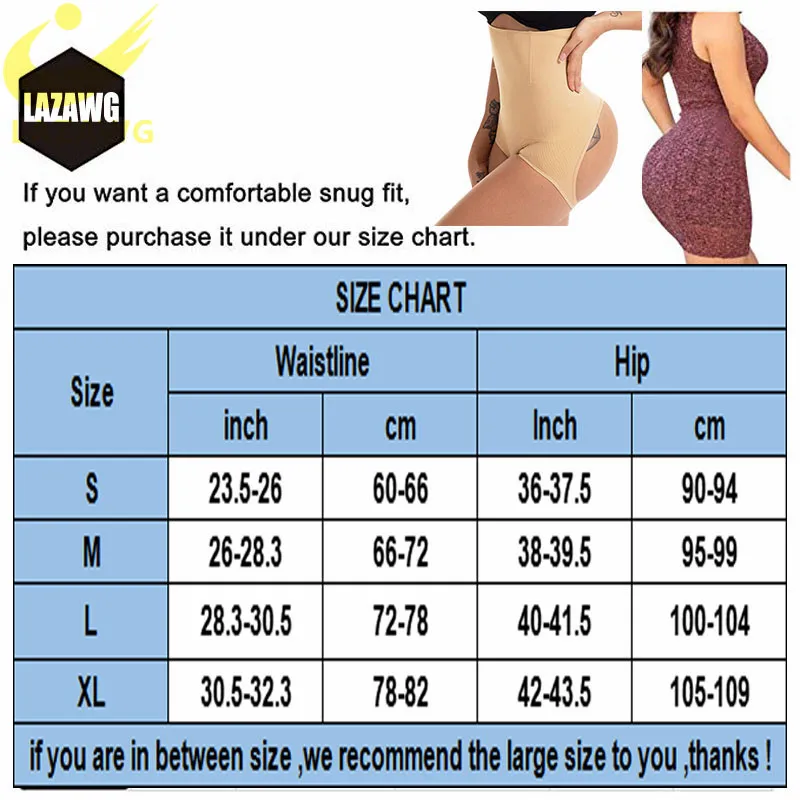 LAZAWG Women Sexy Butt Lifter Control Panties Seamless Shapewear Body Shaper Briefs Push Up Underwear Big Ass Lift Up Panty Slim