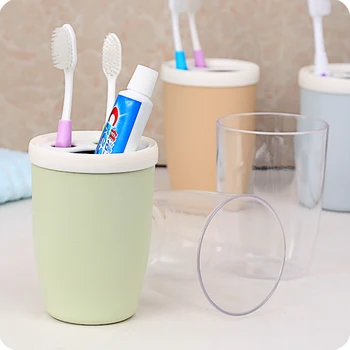 

Portable Travel Lovers Cup Set Bathroom Toothbrush Holder Cup Toothpaste Shelves