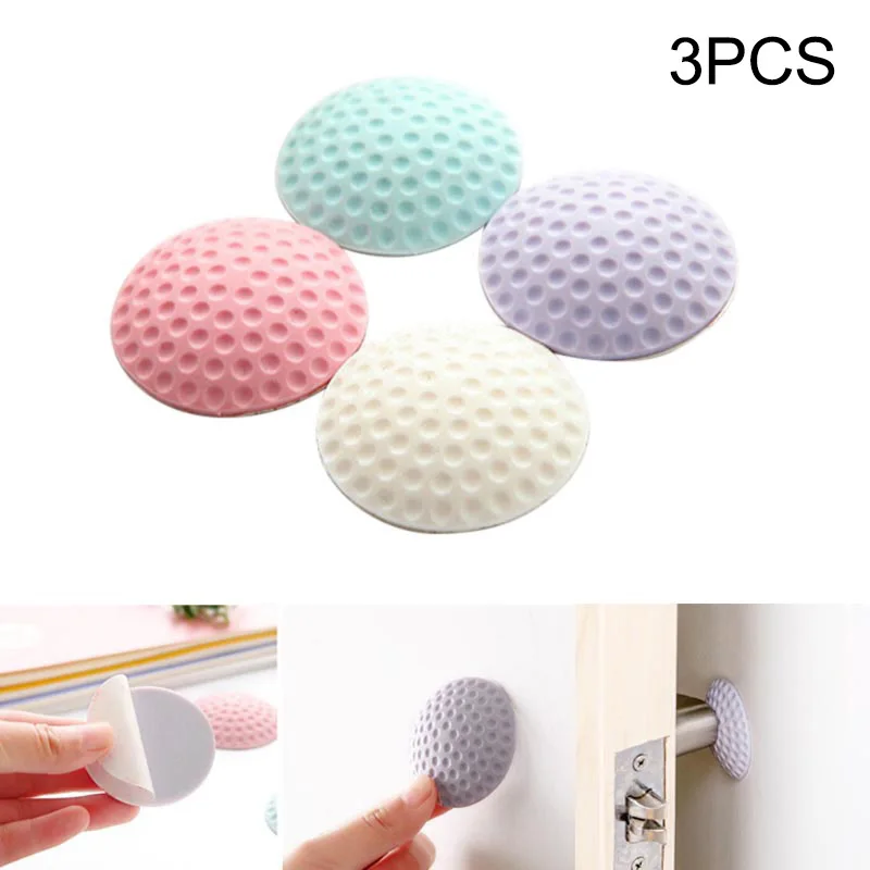 

3pcs Handle Door Lock Protective Pad Wall Thickening Mute Door Golf Modelling Rubber Fender Dropshipping