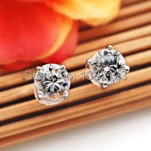 

Free Shipping Pretty Multicolor Crystal No Ear Hole Magnetic Unisex Earring 1Pair