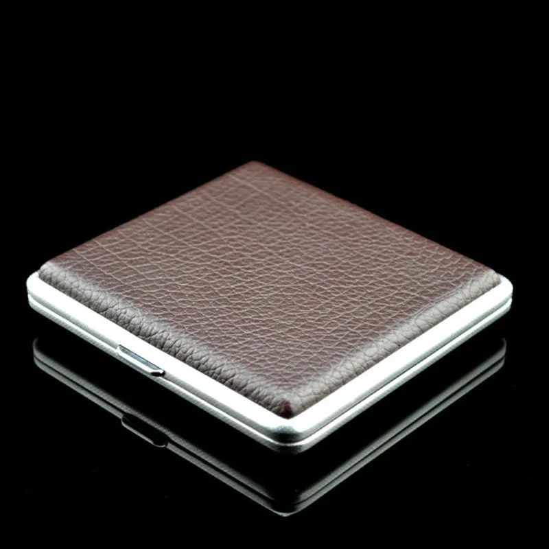 Creative Portable Stoage Box  Seal Cigarette CaseAnti pressure and moisture- Fine Smoke Case Metal clips and creative skin lines