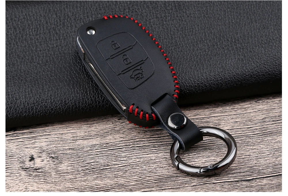 Кожаный чехол для дистанционного ключа для Hyundai Tucson Creta ix25 ix35 i20 i30 HB20 Elantra Verna Mistra
