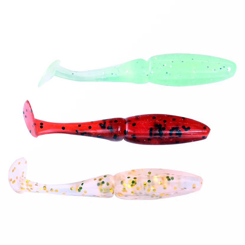 Balleo 10 قطعة/الوحدة لينة إغراء 1.5g/5 سنتيمتر المطاط الصيد إغراء شاد Swimbaits سيليكون الطعم لينة الطعم إغراء ل جثم بايك