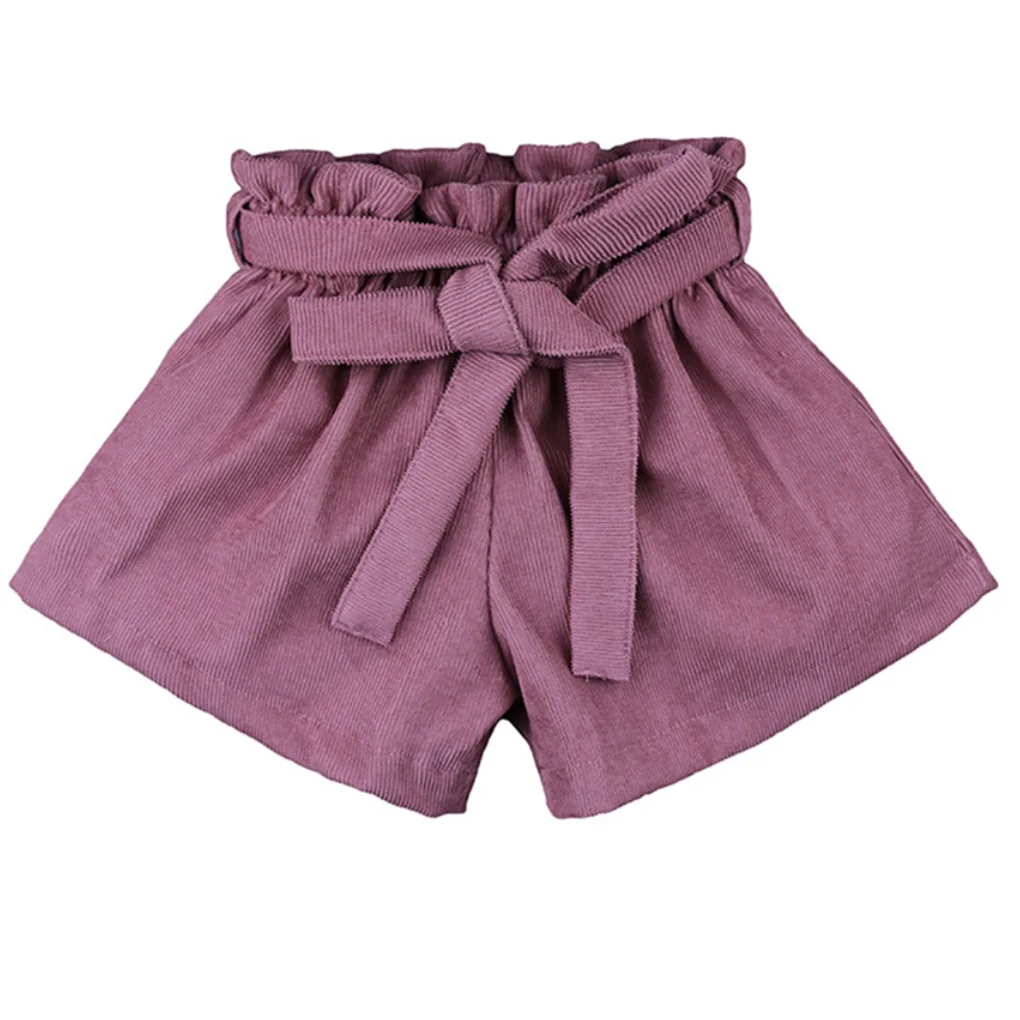 Штаны для маленьких девочек милые детские летние повседневные шорты со шнуровкой и бантом детские штаны ярких цветов - Цвет: NO.1