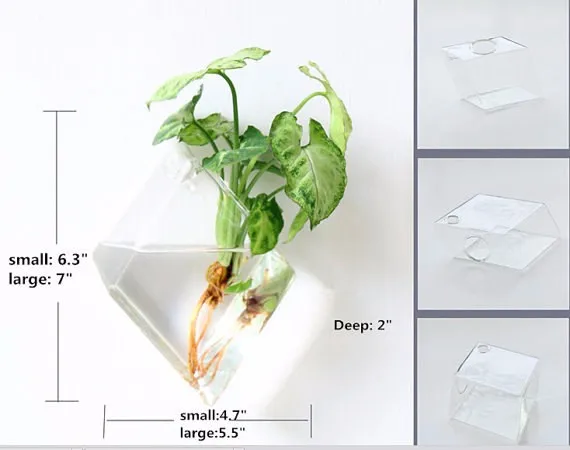 O. RoseLif ромб стеклянная настенная ваза настенные горшки укоренения растения в воде и у вас на стене