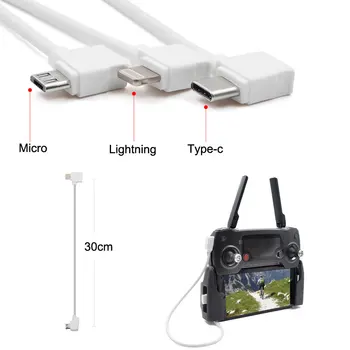 

DJI Mavic 2 pro /zoom Control Micro USB Type-c IOS Android OTG Data Cable Line 30CM For DJI Mavic pro /air / iPhone Table