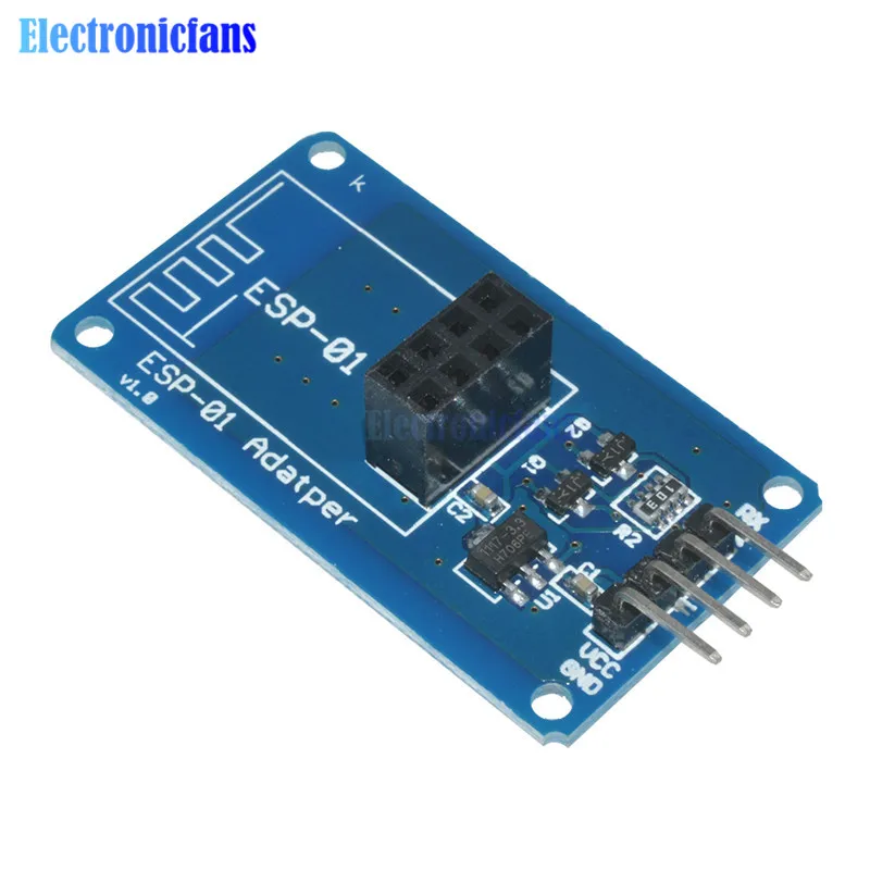 

ESP8266 ESP-01 Serial WiFi Wireless Adapter Module 3.3V 5V Esp01 Breakout PCB Adapters Compatible For Arduino