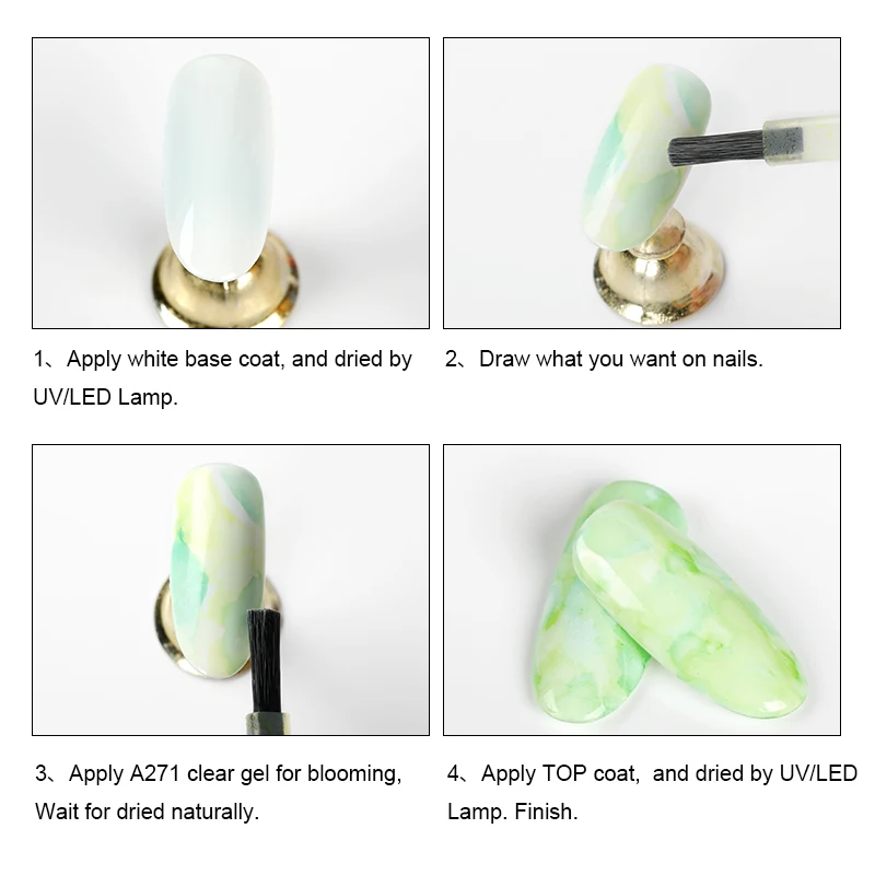 ROSALIND Гель-лак для ногтей 12 мл Blossom Дизайн гелей Полупостоянный УФ-лампа замочить от гель с рисунком цветения лак для нейл-арта Маникюр